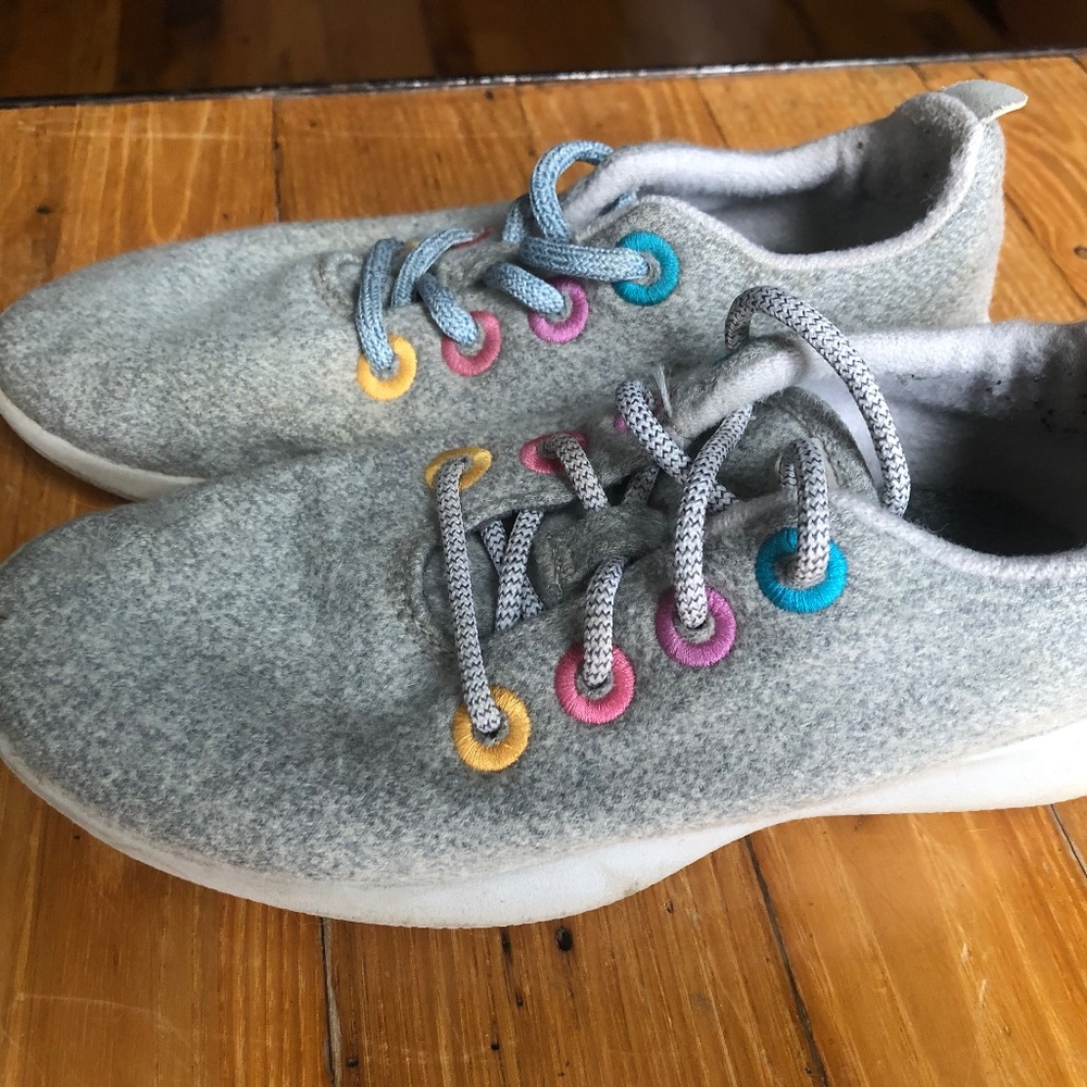 Y3 grey and rainbow Allbirds